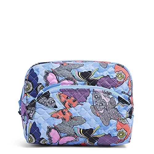 Vera Bradley Women's Large Cosmetic Makeup Organizer Bag, Butterfly By-Recycled Cotton, One Size 3 Vera Bradley Women's Large Cosmetic Makeup Organizer Bag, Butterfly By-Recycled Cotton, One Size