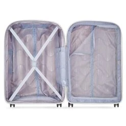 DELSEY Paris Clavel Hardside Expandable Luggage With Spinner Wheels, White, Checked-Medium 25 Inch -Vera Bradley Shop 51 Tc42PNIL