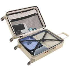 Kensie Women's Dawn Hardside 3-Piece Spinner Luggage Set, Pale Gold, (20/24/28) -Vera Bradley Shop 51 g2tvgQXL