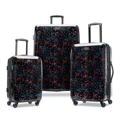 American Tourister Moonlight Hardside Expandable Luggage With Spinner Wheels, Speckle Black, 3-Piece Set (20/24/28)