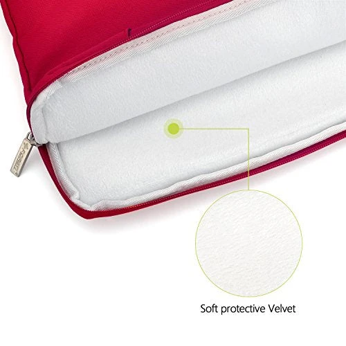 YOUPECK Water Repellent 11-11.6 Inch Laptop Shoulder Bag Compatible MacBook Air 11 12, Surface Pro, Sumsung Tab Polyester Protective Messenger Briefcase Men Women Carrying Handbag Sleeve Case, Red 7 YOUPECK Water Repellent 11-11.6 Inch Laptop Shoulder Bag Compatible MacBook Air 11 12, Surface Pro, Sumsung Tab Polyester Protective Messenger Briefcase Men Women Carrying Handbag Sleeve Case, Red - Image 5