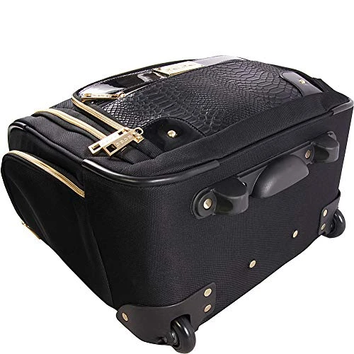 BEBE Women's Evans Wheeled Under The Seat Carry On Bag, Black Croc 9 BEBE Women's Evans Wheeled Under The Seat Carry On Bag, Black Croc - Image 7