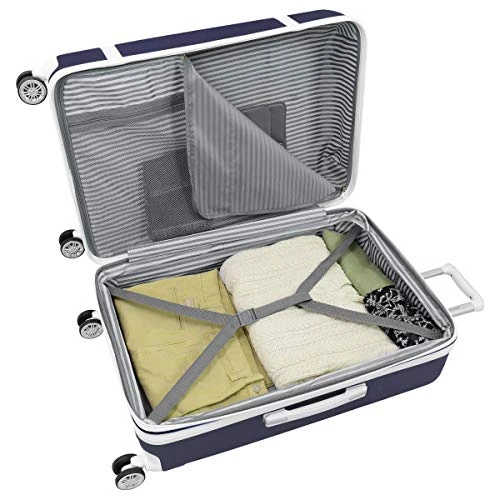 LONDON FOG Vintage Hardside Expandable Spinner Luggage, Midnight Blue, 3-Piece Set 6 LONDON FOG Vintage Hardside Expandable Spinner Luggage, Midnight Blue, 3-Piece Set - Image 4