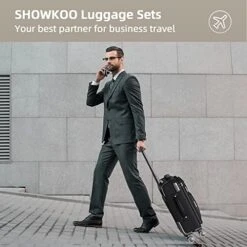 SHOWKOO Luggage Sets 3 Piece Softside Expandable Lightweight Durable Suitcase Sets Double Spinner Wheels TSA Lock Black (20in/24in/28in) 13 SHOWKOO Luggage Sets 3 Piece Softside Expandable Lightweight Durable Suitcase Sets Double Spinner Wheels TSA Lock Black (20in/24in/28in) -Vera Bradley Shop 51ahyChBFXL