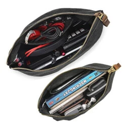 SMRITI Canvas Large Makeup Bag Pouch Purse Handbag Organizer With Zipper (7 Dark Grey(Small+Large)) 9 SMRITI Canvas Large Makeup Bag Pouch Purse Handbag Organizer With Zipper (7 Dark Grey(Small+Large)) -Vera Bradley Shop 51bAB cbGlL