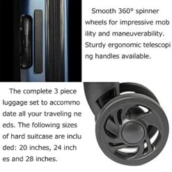3 Piece Set Luggage Sets Women Men Teens Travel Suitcase With Lightweight TSA Lock Spinner, Home Outdoor Carry On Luggage With 4 Double Silent Wheels Adjustable Handle 20in 24in 28in, Blue 13 3 Piece Set Luggage Sets Women Men Teens Travel Suitcase With Lightweight TSA Lock Spinner, Home Outdoor Carry On Luggage With 4 Double Silent Wheels Adjustable Handle 20in 24in 28in, Blue -Vera Bradley Shop 51bZ UsvUWS