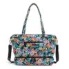 Vera Bradley Signature Cotton Deluxe Tote Travel Bag, Happy Blooms