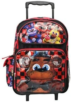 Five Nights At Freddys Bonnie Foxy Chica Large 16" Rollling Backpack