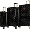 Betsey Johnson Luggage Hardside 3 Piece Set Suitcase With Spinner Wheels (20" 26" 30") (One Size, Heart To Heart Black)… -Vera Bradley Shop 51c7eAVZP7L