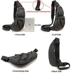 Nicgid Sling Bag Chest Shoulder Backpack Fanny Pack Crossbody Bags For Men(Black) -Vera Bradley Shop 51c961kHV L