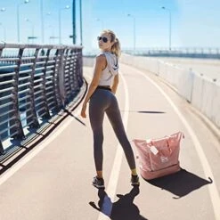 Large Capacity Folding Travel Bag, Travel Duffel Bag With Luggage Tag, Waterproof Lightweight Gym Bag With Wet And Dry Separation Bag, For Travel, Sports, Gym, Pink 15 Large Capacity Folding Travel Bag, Travel Duffel Bag With Luggage Tag, Waterproof Lightweight Gym Bag With Wet And Dry Separation Bag, For Travel, Sports, Gym, Pink -Vera Bradley Shop 51cVRrXOFPL