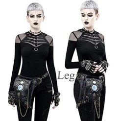 Gothic Waist Bag Fanny Pack Leather Steampunk Bag Side Bag Travel Purse Side Wallet Punk Rock Chain Leg Bag Crossbody Shoulder Messenger Bags Handbag Hip Holster Pouch For Women Girls (Black) 14 Gothic Waist Bag Fanny Pack Leather Steampunk Bag Side Bag Travel Purse Side Wallet Punk Rock Chain Leg Bag Crossbody Shoulder Messenger Bags Handbag Hip Holster Pouch For Women Girls (Black) -Vera Bradley Shop 51cn6Cf0ROL