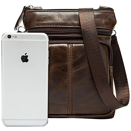 Berchirly Small Vintage Real Leather Travel Shoulder Bag Crossbody Handbag 4 Berchirly Small Vintage Real Leather Travel Shoulder Bag Crossbody Handbag - Image 2