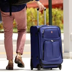 SwissGear Sion Softside Expandable Luggage, Pewter, Checked-Medium 25-Inch -Vera Bradley Shop 51dRPxHLb3L