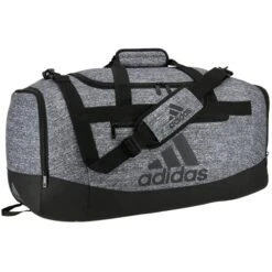 Adidas Defender 4 Medium Duffel Bag, Jersey Onix Grey/Black, One Size