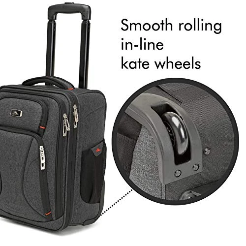 High Sierra Endeavor Wheeled Underseat Carry-On, Mercury Heather, One Size 6 High Sierra Endeavor Wheeled Underseat Carry-On, Mercury Heather, One Size - Image 4