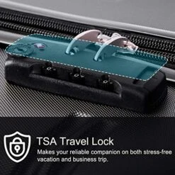 Merax 3 Pcs Luggage Set Expandable Hardside Lightweight Spinner Suitcase With TSA Lock [Upgraded Version], Black -Vera Bradley Shop 51df4HYDjjL