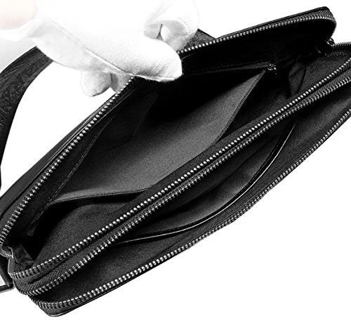 Saierlong New Mens Black Genuine Leather Briefcase Messenger Bags Business Handbags 7 Saierlong New Mens Black Genuine Leather Briefcase Messenger Bags Business Handbags - Image 5