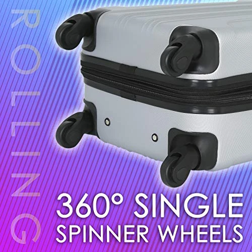 Travelers Club Chicago Hardside Expandable Spinner Luggage, Teal, 20" Carry-On 4 Travelers Club Chicago Hardside Expandable Spinner Luggage, Teal, 20" Carry-On - Image 2