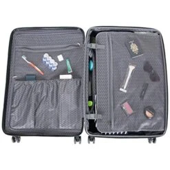 Kenneth Cole Reaction Women's Madison Square Hardside Chevron Expandable Luggage, Emerald, 2-Piece Set (20" & 28") -Vera Bradley Shop 51fklbEa7kL