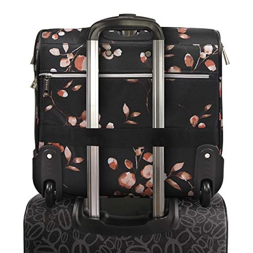 BEBE Women's Valentina-Wheeled Under The Seat Carry-on Bag, Floral Branch, One Size 4 BEBE Women's Valentina-Wheeled Under The Seat Carry-on Bag, Floral Branch, One Size - Image 2
