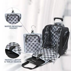 Travelpro Luggage Maxlite 5 15" Lightweight Carry-on Rolling Under Seat Bag, Black -Vera Bradley Shop 51g bfci2WL