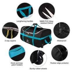 REDCAMP 85L Foldable Duffle Bag With Wheels 26", 1680D Oxford Collapsible Large Duffel Bag With Rollers For Camping Travel Gear, Black -Vera Bradley Shop 51gM8M2I0jL