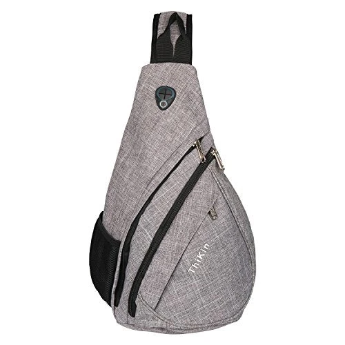 Freewander Nylon Sling Bag Shoulder Back Packs Crossbody Pack Chest Bags Black For Men (Gray) 3 Freewander Nylon Sling Bag Shoulder Back Packs Crossbody Pack Chest Bags Black For Men (Gray)