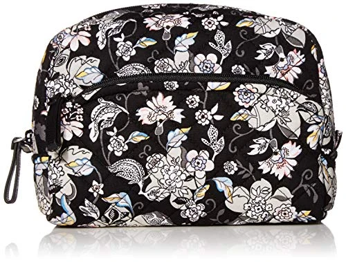 Vera Bradley Women's Cotton Medium Cosmetic Makeup Organizer Bag, Holland Garden, One Size 3 Vera Bradley Women's Cotton Medium Cosmetic Makeup Organizer Bag, Holland Garden, One Size