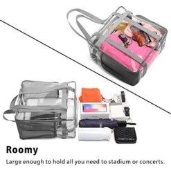 Heavy-duty Clear Bag Stadium Approved, NFL Clear Stadium Tote Crossbody Bag 12X12X6 With Side Pockets Shoulder Strap -Vera Bradley Shop 51hhsrQUOTL