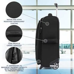 Travelpro Maxlite 5-Softside Lightweight Expandable Upright Luggage, Black, Carry-On 20-Inch -Vera Bradley Shop 51hwInQ7WwL