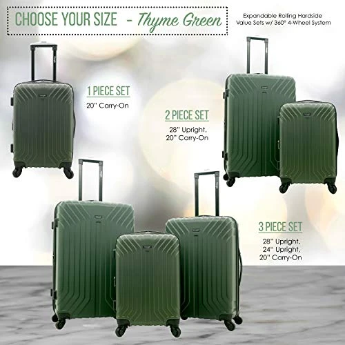 Wrangler Auburn Hills Hardside Spinner Luggage, Thyme Green, Carry-On 20-Inch 9 Wrangler Auburn Hills Hardside Spinner Luggage, Thyme Green, Carry-On 20-Inch - Image 7