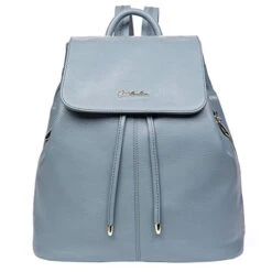 Bostanten Women'S Leather Backpack Purse Travel School Bag Casual Mini Daypack Newblue