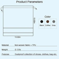 TINTON LIFE Set Of 10 Non-woven 19.7"x19.7" Drawstring Dust Cover Bag With Visual Window For Handbags Purses Shoes(Coffee) -Vera Bradley Shop 51iQ3Lw7BiL