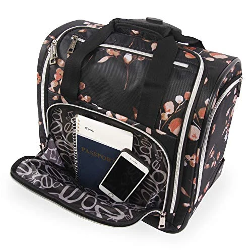 BEBE Women's Valentina-Wheeled Under The Seat Carry-on Bag, Floral Branch, One Size 5 BEBE Women's Valentina-Wheeled Under The Seat Carry-on Bag, Floral Branch, One Size - Image 3