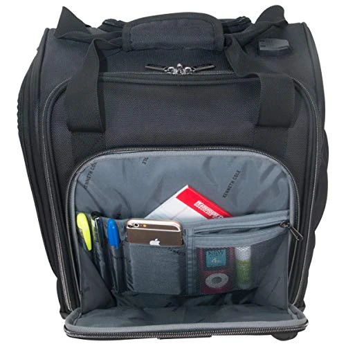 Kenneth Cole Reaction Rugged Roamer 18" Lightweight 4-Wheel Spinner 14.1" Laptop & Tablet Business Underseater Carry-On, Black 9 Kenneth Cole Reaction Rugged Roamer 18" Lightweight 4-Wheel Spinner 14.1" Laptop & Tablet Business Underseater Carry-On, Black - Image 7