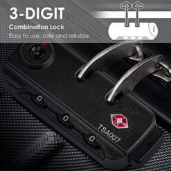 SSLine 3 Piece Luggage Sets Suitcase,Expandable ABS Lightweight Hardshell Spinner Wheel 3 Piece Set Travel Bag With TSA Lock 20/24/28 Inch (Black) -Vera Bradley Shop 51jTQb 8A9L