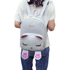 Mini Backpack For Girls Cute Cat Design Fashion Leather Bag Women Casual Fashion(Grey) 10 Mini Backpack For Girls Cute Cat Design Fashion Leather Bag Women Casual Fashion(Grey) -Vera Bradley Shop 51kDplPgIIL
