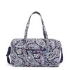 Vera Bradley Women's Cotton Lay Flat Travel Duffle Bag, French Paisley, One Size