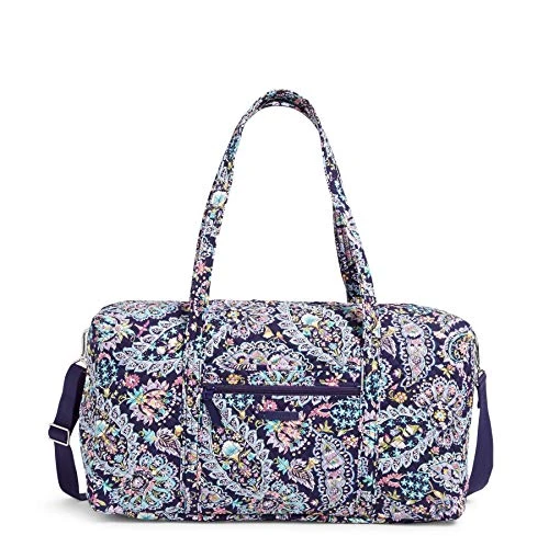 Vera Bradley Women's Cotton Lay Flat Travel Duffle Bag, French Paisley, One Size 3 Vera Bradley Women's Cotton Lay Flat Travel Duffle Bag, French Paisley, One Size