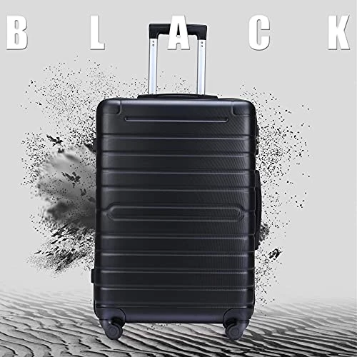 3 Piece Set Luggage Spinner Hardshell Lightweight Durable Suitcase TSA Lock, Women Men Teens Home Outdoor School Travel Carry On Luggage Sets, 20/24/28 Inch Black 5 3 Piece Set Luggage Spinner Hardshell Lightweight Durable Suitcase TSA Lock, Women Men Teens Home Outdoor School Travel Carry On Luggage Sets, 20/24/28 Inch Black - Image 3