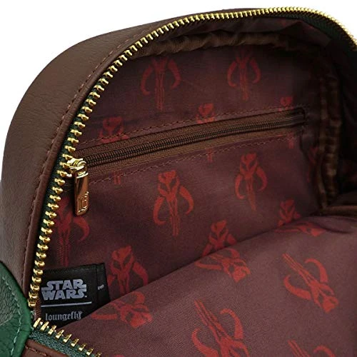 Loungefly X Star Wars Boba Fett Crossbody Bag, Green, One Size 5 Loungefly X Star Wars Boba Fett Crossbody Bag, Green, One Size - Image 3