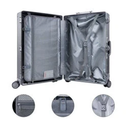 TRAVELKING All Aluminum Luggage Hard Shell Suitcase With Wheels Carry On Spinner Suitcase (Silver 20 Inch) 12 TRAVELKING All Aluminum Luggage Hard Shell Suitcase With Wheels Carry On Spinner Suitcase (Silver 20 Inch) -Vera Bradley Shop 51lrk1nvuNL bf93a2cc c418 4c55 82f7 e2fc1ec80e07