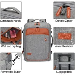 Carry On Backpack, Extra Large 40L Flight Approved Travel Backpack For Men & Women,Expandable Large Suitcase Backpacks With 4 Packing Cubes,Water Resistant Luggage Daypack Business Weekender Bag,Grey 11 Carry On Backpack, Extra Large 40L Flight Approved Travel Backpack For Men & Women,Expandable Large Suitcase Backpacks With 4 Packing Cubes,Water Resistant Luggage Daypack Business Weekender Bag,Grey -Vera Bradley Shop 51m5cVGlUlL