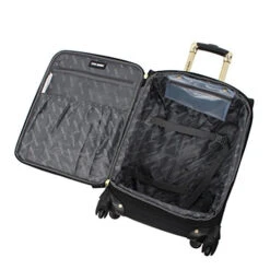 Steve Madden Designer Luggage Collection- 3 Piece Softside Expandable Lightweight Spinner Suitcases- Travel Set Includes Under Seat Bag, 20-Inch Carry On & 28-Inch Checked Suitcase (Peek-A-Boo Black) 13 Steve Madden Designer Luggage Collection- 3 Piece Softside Expandable Lightweight Spinner Suitcases- Travel Set Includes Under Seat Bag, 20-Inch Carry On & 28-Inch Checked Suitcase (Peek-A-Boo Black) -Vera Bradley Shop 51m5wnrl9VL ec711fdb fcb9 4089 9e2a 83f32f7f89ac