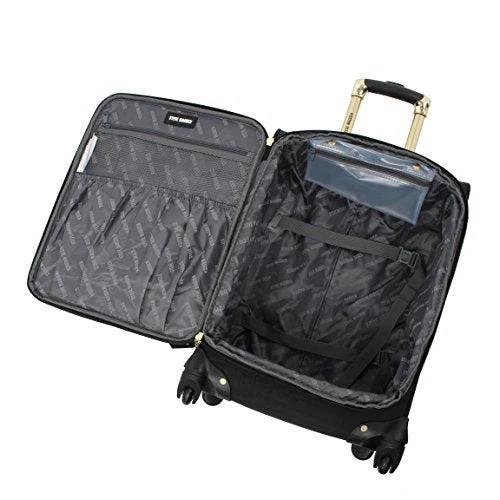 Steve Madden Designer Luggage Collection- 3 Piece Softside Expandable Lightweight Spinner Suitcases- Travel Set Includes Under Seat Bag, 20-Inch Carry On & 28-Inch Checked Suitcase (Peek-A-Boo Black) 7 Steve Madden Designer Luggage Collection- 3 Piece Softside Expandable Lightweight Spinner Suitcases- Travel Set Includes Under Seat Bag, 20-Inch Carry On & 28-Inch Checked Suitcase (Peek-A-Boo Black) - Image 5
