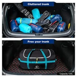 REDCAMP 85L Foldable Duffle Bag With Wheels 26", 1680D Oxford Collapsible Large Duffel Bag With Rollers For Camping Travel Gear, Black -Vera Bradley Shop 51mHtiQJoSL