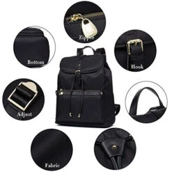 Bostanten Waterproof Backpack Purse Laptop Travel Backpacks School Nylon Bag For Women Black 11 Bostanten Waterproof Backpack Purse Laptop Travel Backpacks School Nylon Bag For Women Black -Vera Bradley Shop 51mZvPUeICL