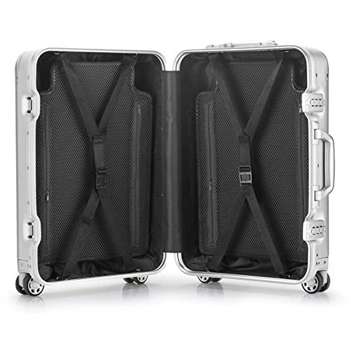 YUEMAI Aluminum Alloy Luggage Hard Shell Carry-Ons With Spinner Wheels, Zipperless & Lightweight Suitcases For Travel With Tsa Lock (20", Silver) 8 YUEMAI Aluminum Alloy Luggage Hard Shell Carry-Ons With Spinner Wheels, Zipperless & Lightweight Suitcases For Travel With Tsa Lock (20", Silver) - Image 6