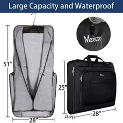 Garment Bags For Travel, Carry On Garment Bag For Business Trips With Shoulder Strap, Mancro Waterproof Foldable Luggage Hanging Suit Bags Gift For Men Women, 2 In 1 Suitcase For Coats, Suits (Black) 11 Garment Bags For Travel, Carry On Garment Bag For Business Trips With Shoulder Strap, Mancro Waterproof Foldable Luggage Hanging Suit Bags Gift For Men Women, 2 In 1 Suitcase For Coats, Suits (Black) -Vera Bradley Shop 51o3slnvVxL